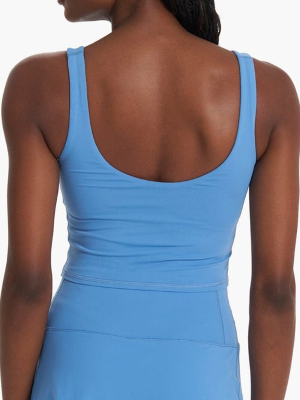 Vuori Daily Crop Tank - Baltic Blue - Size Small - Picture 4 of 5